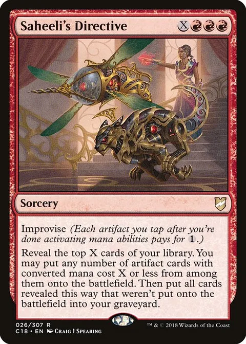 Saheeli's Directive, card 26 from Commander 2018
