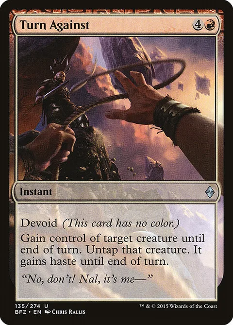 Turn Against, card 135 from Battle for Zendikar