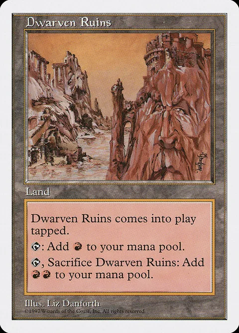 Dwarven Ruins, card 415 from Fifth Edition