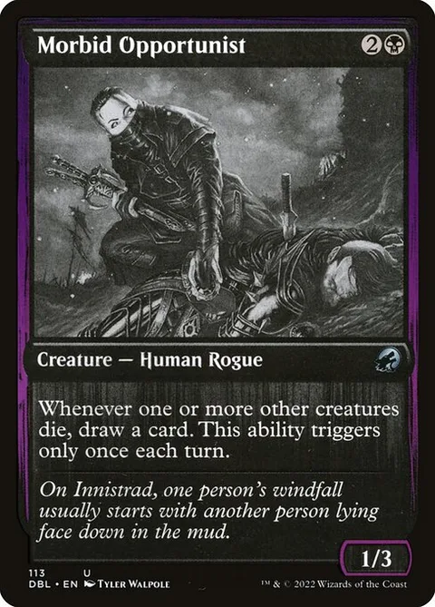 Morbid Opportunist, card 113 from Innistrad: Double Feature