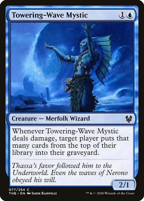 Towering-Wave Mystic, card 77 from Theros Beyond Death