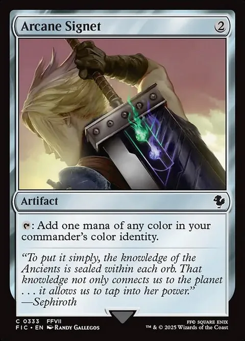 Arcane Signet, card 333 from Final Fantasy Commander
