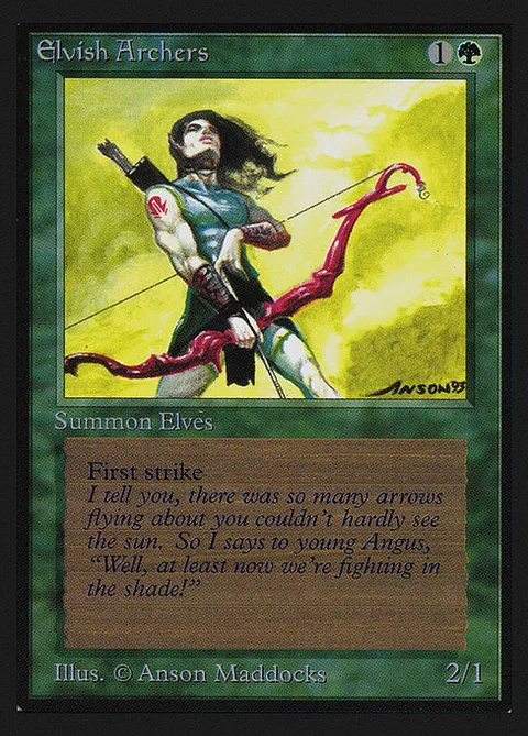 Elvish Archers, carte 192 de Intl. Collectors' Edition