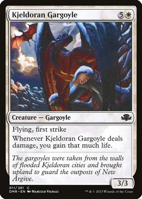 Kjeldoran Gargoyle, card 11 from Dominaria Remastered