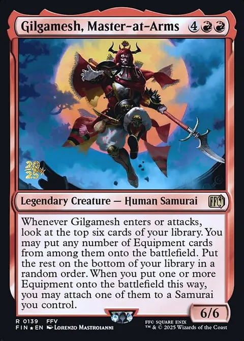 Gilgamesh, Master-at-Arms, card 139s from Final Fantasy Promos