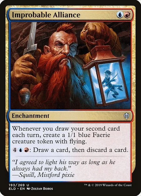 Improbable Alliance, card 193 from Throne of Eldraine