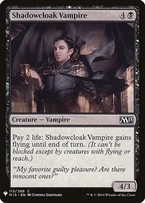 Shadowcloak Vampire, card M15-113 from The List