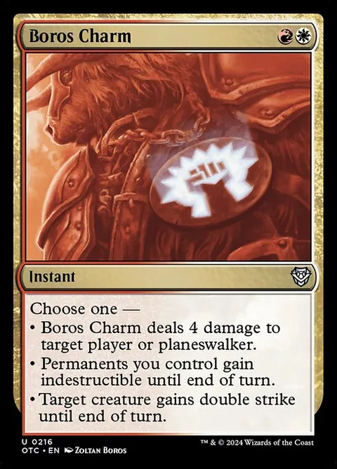 Boros Charm, card 216 from Outlaws of Thunder Junction Commander