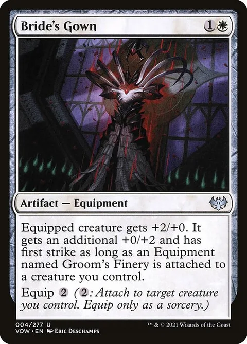 Bride's Gown, card 4 from Innistrad: Crimson Vow