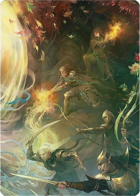Rally the Galadhrim // Rally the Galadhrim, card 9 from Tales of Middle-earth Scene Box