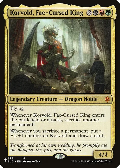 Korvold, Fae-Cursed King, card ELD-329 from The List