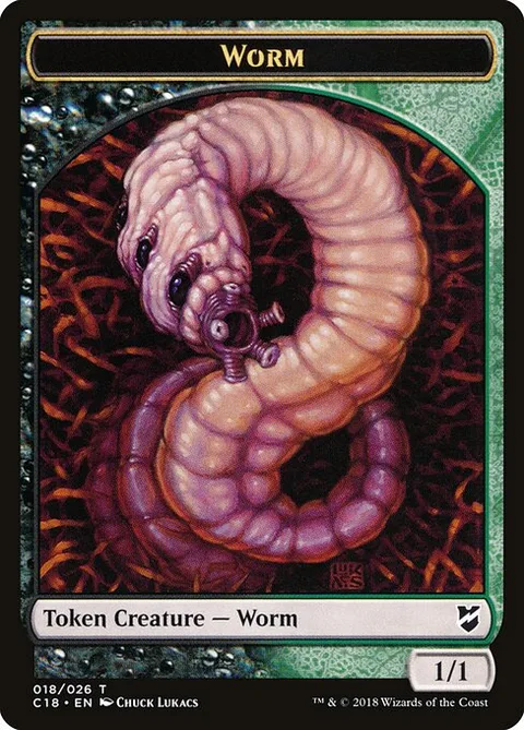 Worm, carte 18 de Commander 2018 Tokens
