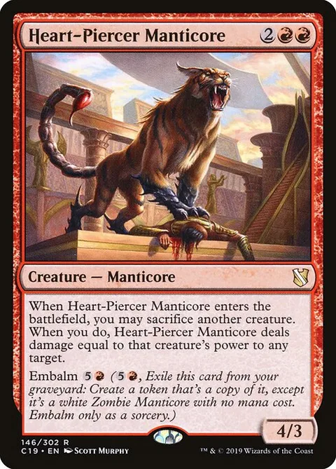 Heart-Piercer Manticore, carte 146 de Commander 2019