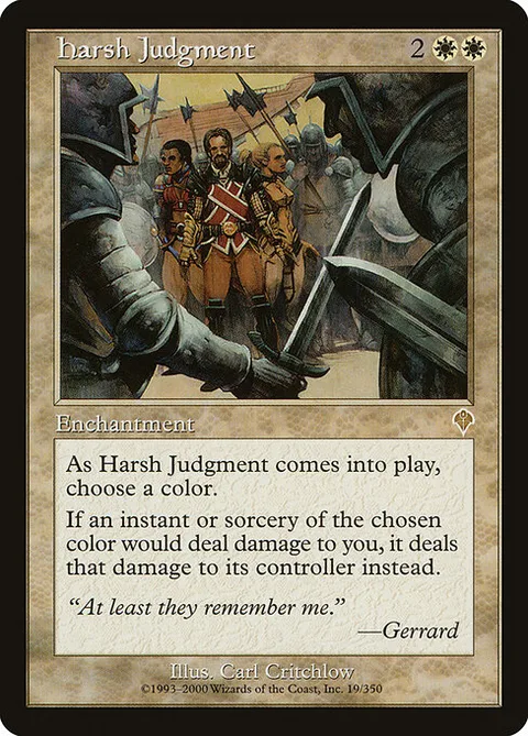 Harsh Judgment, card 19 from Invasion