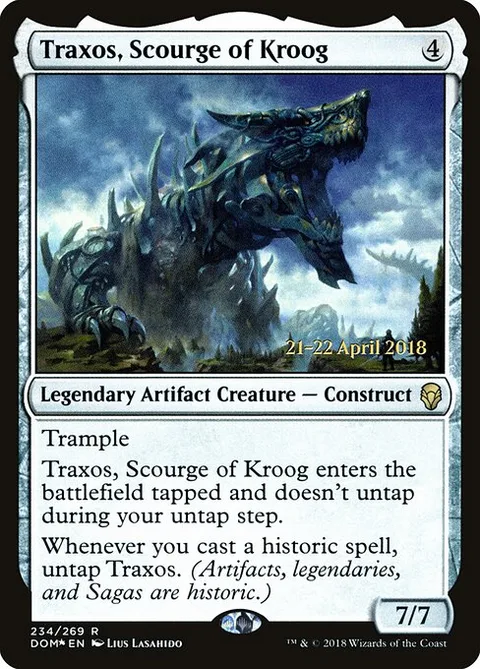 Traxos, Scourge of Kroog, card 234s from Dominaria Promos