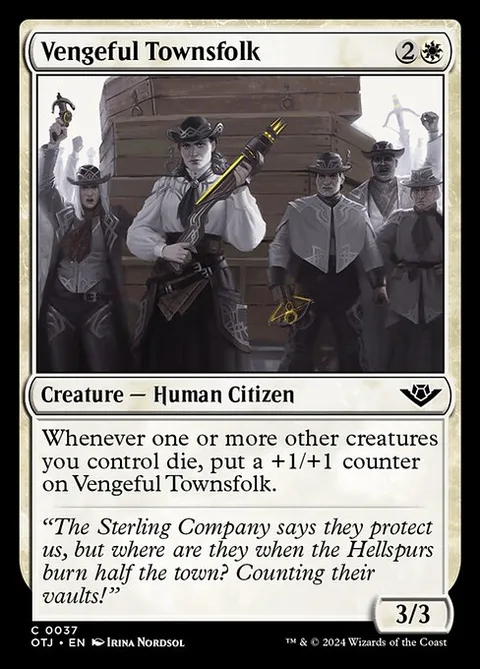 Vengeful Townsfolk, carte 37 de Outlaws of Thunder Junction