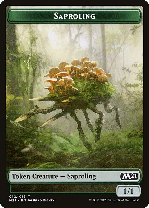 Saproling, card 12 from Core Set 2021 Tokens