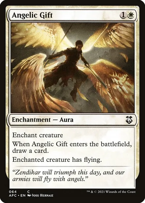 Angelic Gift, card 64 from Forgotten Realms Commander
