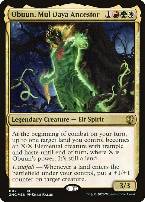 Obuun, Mul Daya Ancestor, card 2 from Zendikar Rising Commander