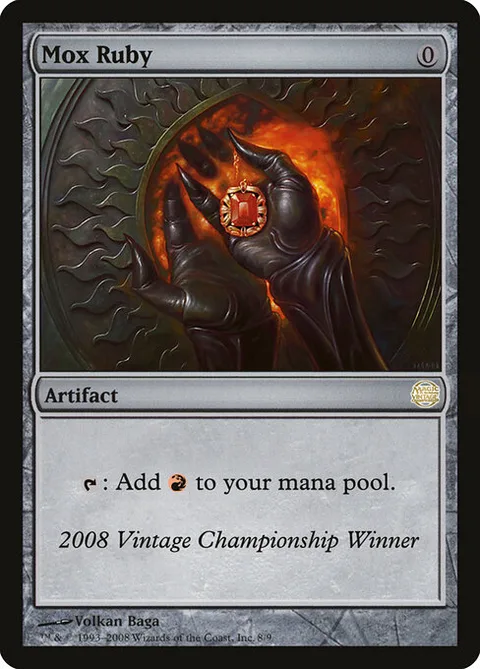 Mox Ruby, carte 2008 de Vintage Championship