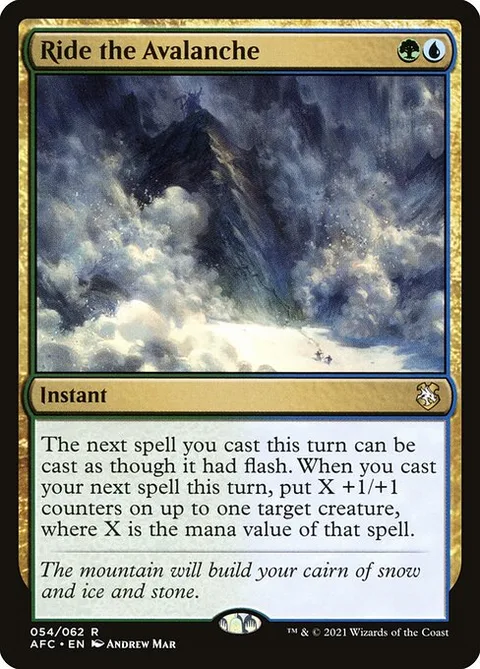 Ride the Avalanche, card 54 from Forgotten Realms Commander