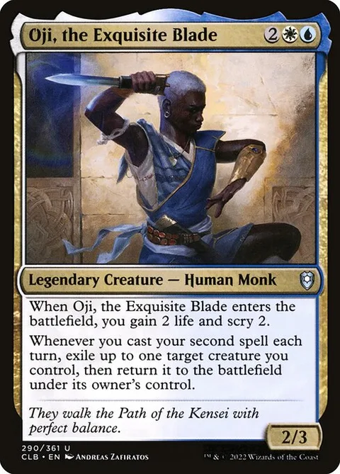 Oji, the Exquisite Blade, card 290 from Commander Legends: Battle for Baldur's Gate