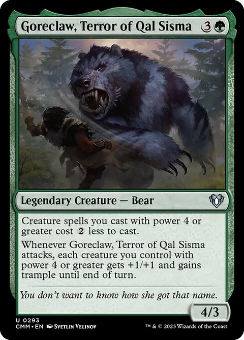 Goreclaw, Terror of Qal Sisma, carte 293 de Commander Masters