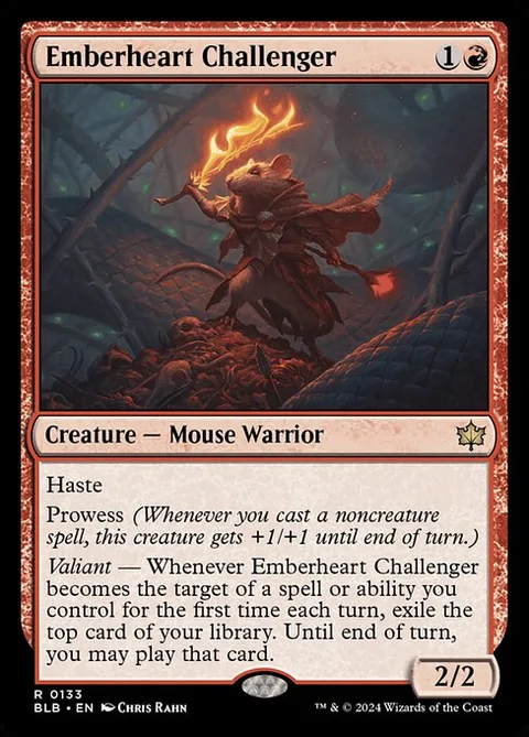 Emberheart Challenger, card 133 from Bloomburrow