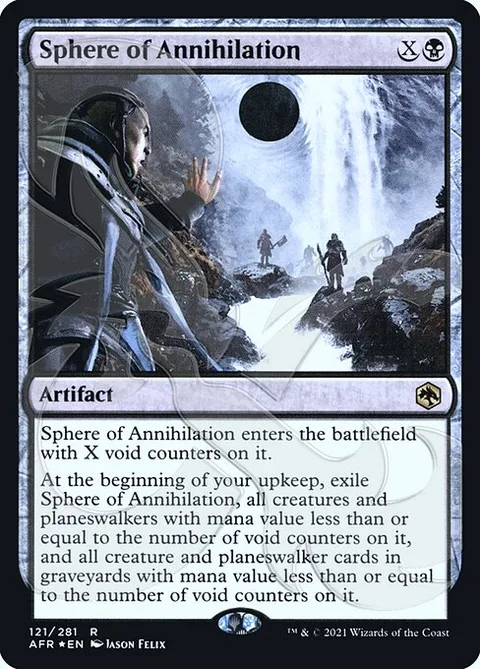 Sphere of Annihilation, carte 121a de Adventures in the Forgotten Realms Promos