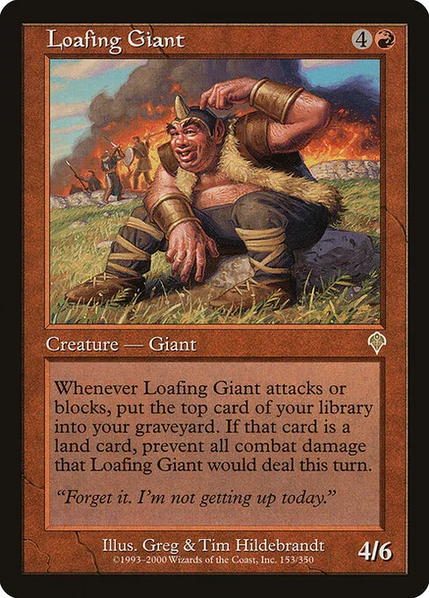 Loafing Giant, card 153 from Invasion