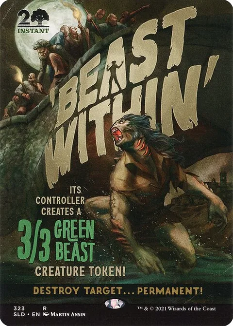 Beast Within, card 323 from Secret Lair Drop