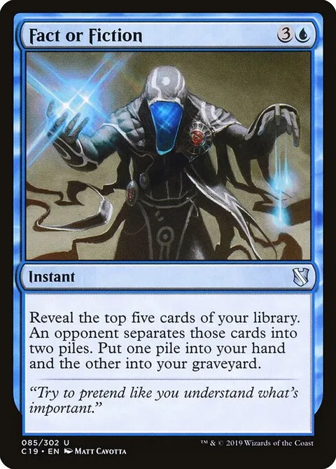 Fact or Fiction, card 85 from Commander 2019