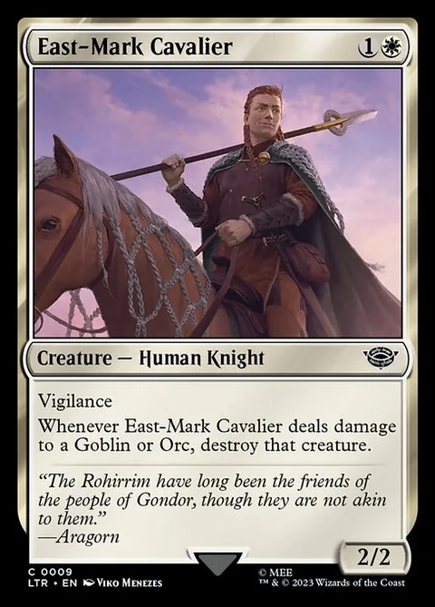 East-Mark Cavalier, card 9 from The Lord of the Rings: Tales of Middle-earth