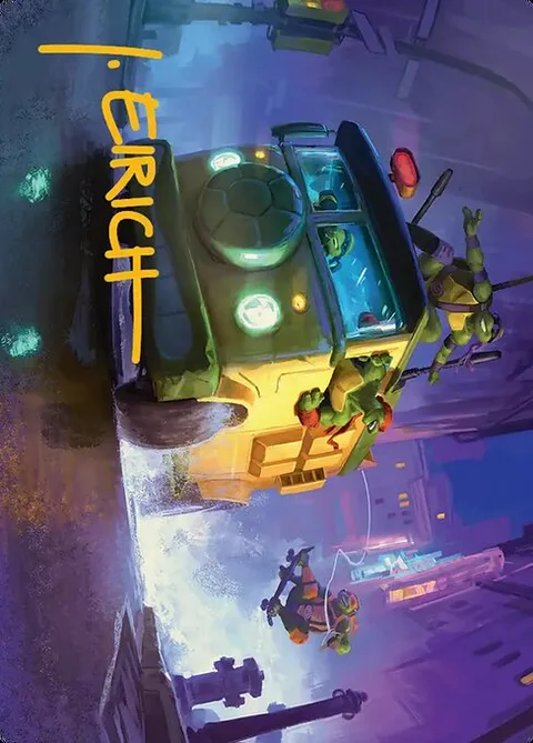 Turtle Van // Turtle Van, card 19 from Teenage Mutant Ninja Turtles Art Series