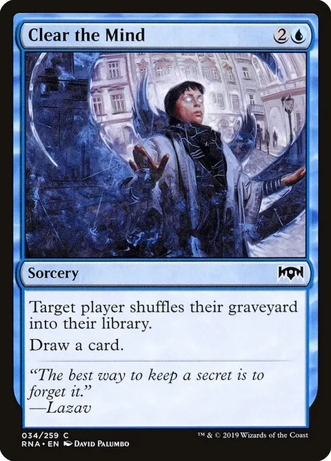 Clear the Mind, card 34 from Ravnica Allegiance