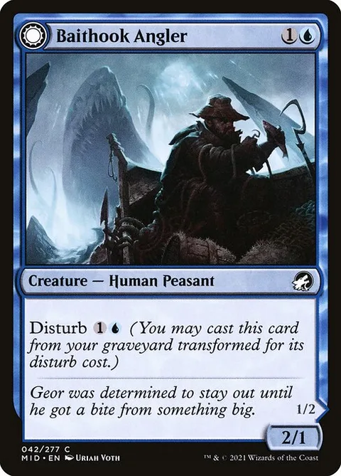 Baithook Angler // Hook-Haunt Drifter, carte 42 de Innistrad: Midnight Hunt