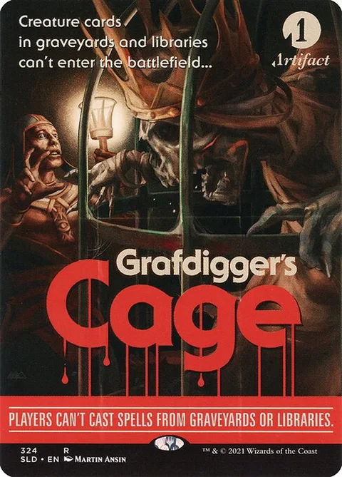 Grafdigger's Cage, card 324 from Secret Lair Drop