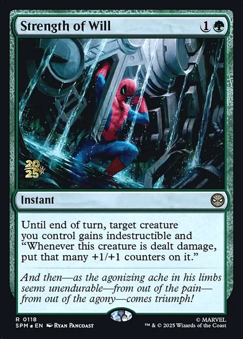 Strength of Will, card 118s from Marvel's Spider-Man Promos