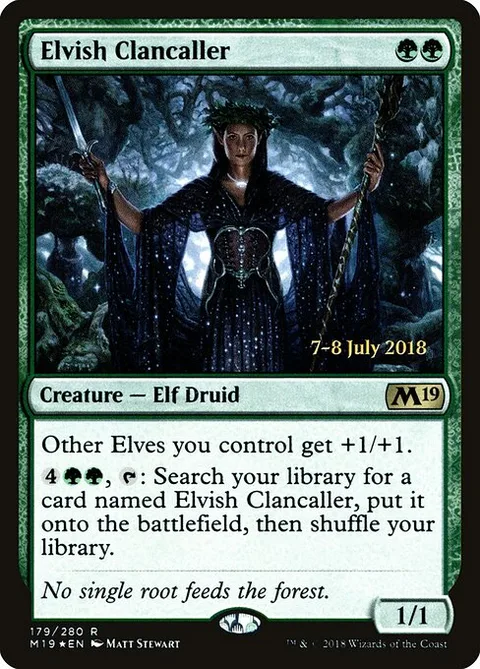 Elvish Clancaller, card 179s from Core Set 2019 Promos