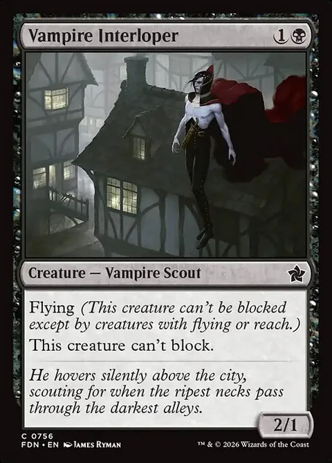 Vampire Interloper, card 756 from Foundations