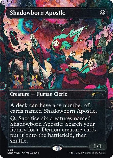 Shadowborn Apostle, card 688 from Secret Lair Drop