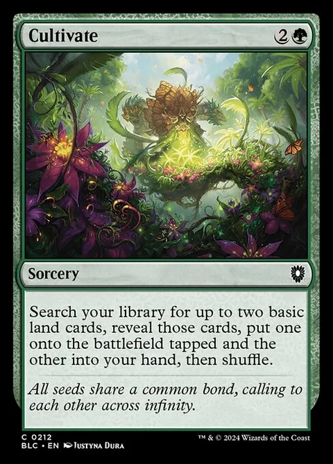 Cultivate, carte 212 de Bloomburrow Commander