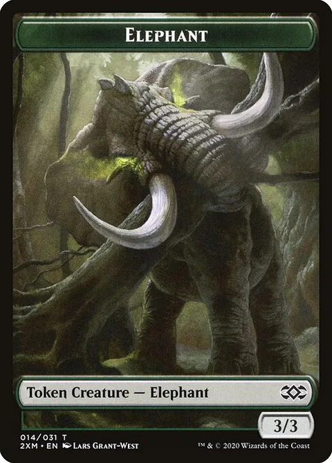 Elephant, card 14 from Double Masters Tokens