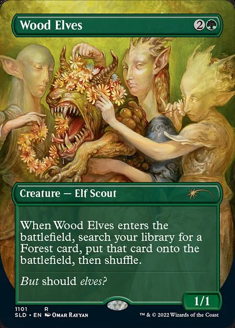 Wood Elves, card 1101 from Secret Lair Drop