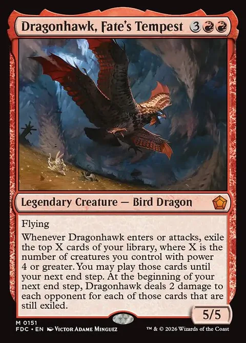 Dragonhawk, Fate's Tempest, card 151 from Foundations Commander