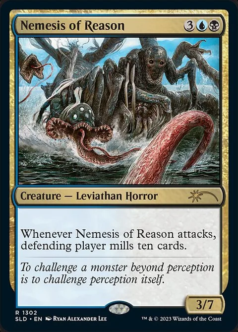 Nemesis of Reason, card 1302 from Secret Lair Drop