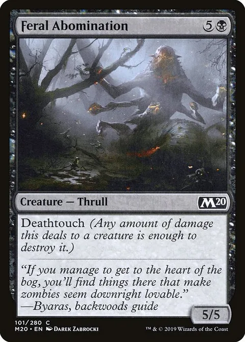 Feral Abomination, card 101 from Core Set 2020