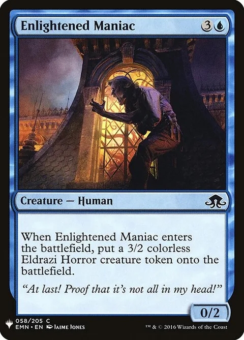 Enlightened Maniac, carte EMN-58 de The List