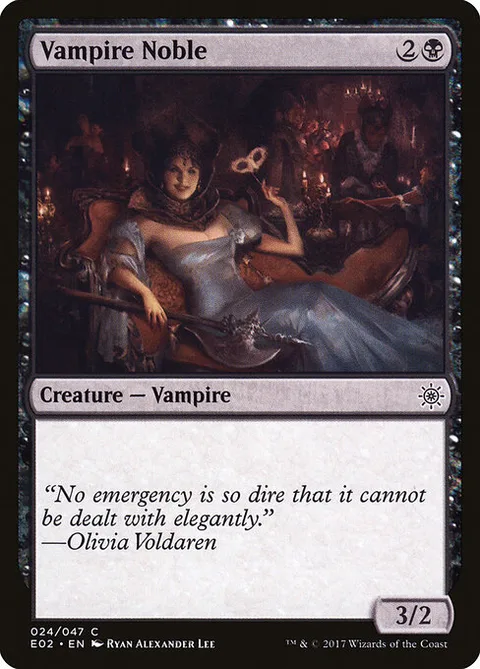 Vampire Noble, card 24 from Explorers of Ixalan