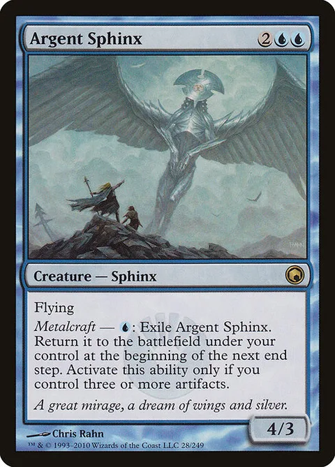 Argent Sphinx, carte 28 de Scars of Mirrodin